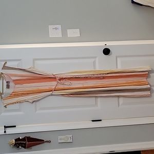 Chico's Peach/Beige Striped Maxi dress